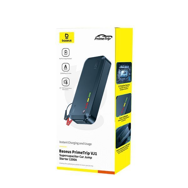 Автономний пусковий пристрій (бустер) Baseus PrimeTrip VJ1 Supercapacitor Car Jump Starter Cosmic Black (C00269000121-00) 627142ua фото