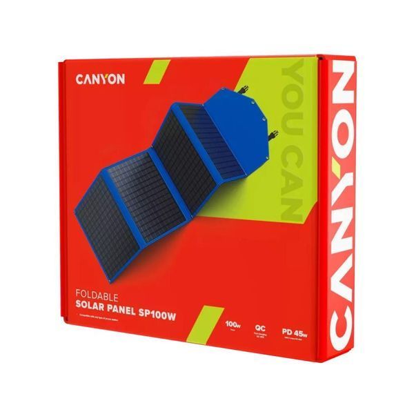 Зарядний пристрій на сонячній батареї Canyon SP-100 100W (CND-SP100W) 640838ua фото