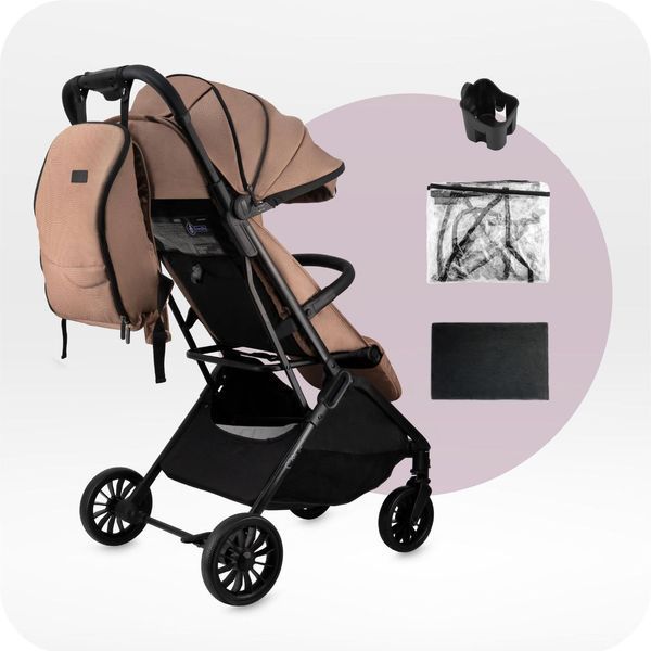 Прогулянкова коляска MoMi Andrea Light Brown (WOSP00067) 644113 фото