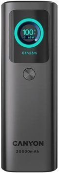 Зовнішній акумулятор (павербанк) Canyon OnPower 265 165W 20000mAh Dark Gray (CNS-CPB265DG) 650267 фото