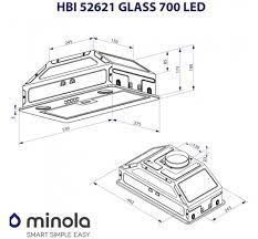 Вытяжка встроенная Minola HBI 52621 WH GLASS 700 LED 627865ua фото