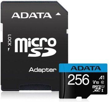 Карта пам'яті Adata 256 GB microSDXC UHS-I Premier A1 + SD adapter AUSDX256GUICL10A1-RA1 652163 фото