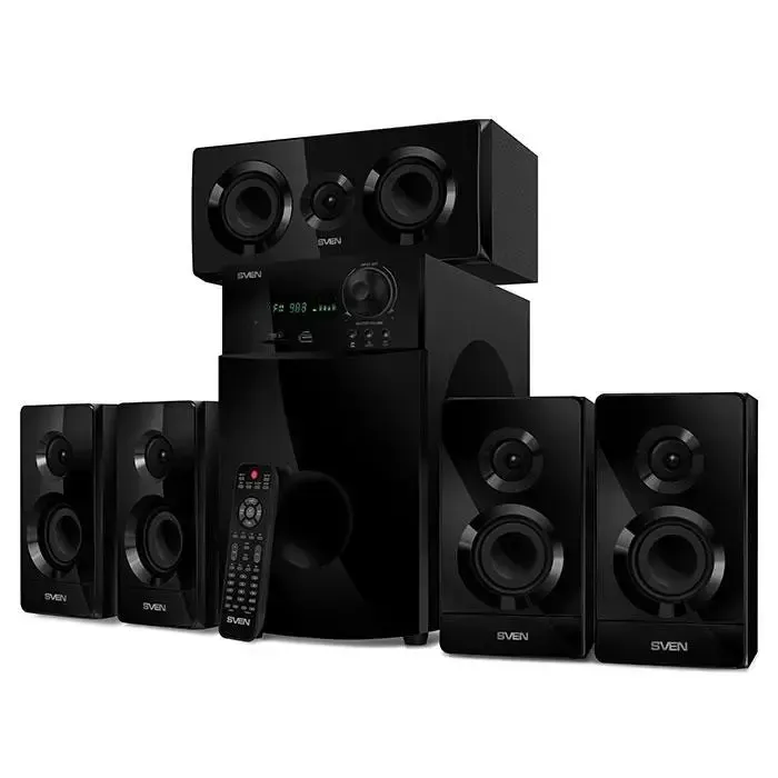 Акустична система 5.1 SVEN HT-210, 125 Вт, Bluetooth, USB, SD, FM-радіо, оптичний і коаксіальний входи, пульт ДК