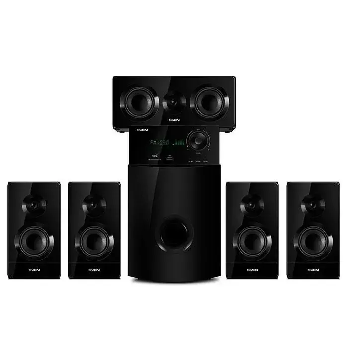 Акустична система 5.1 SVEN HT-210, 125 Вт, Bluetooth, USB, SD, FM-радіо, оптичний і коаксіальний входи, пульт ДК