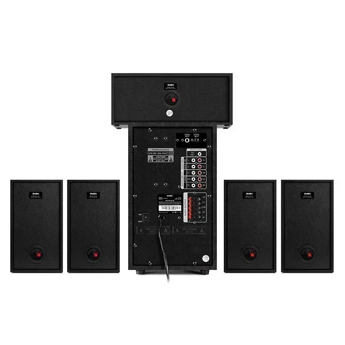 Акустична система 5.1 SVEN HT-210, 125 Вт, Bluetooth, USB, SD, FM-радіо, оптичний і коаксіальний входи, пульт ДК