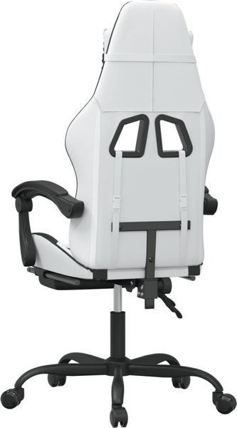 Компьютерное кресло для геймера VidaXL White-Black (349589) 546356 фото