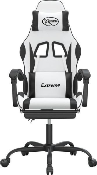 Компьютерное кресло для геймера VidaXL White-Black (349589) 546356 фото