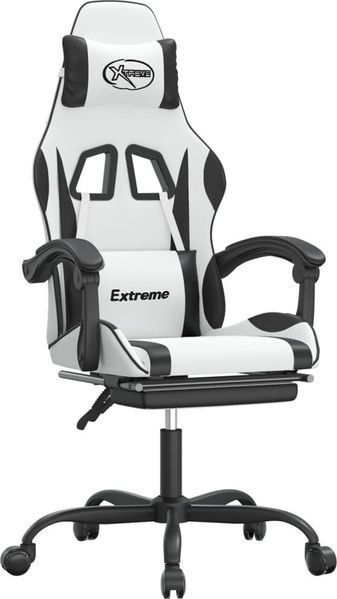 Компьютерное кресло для геймера VidaXL White-Black (349589) 546356 фото