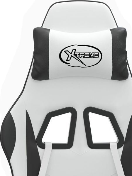 Компьютерное кресло для геймера VidaXL White-Black (349589) 546356 фото