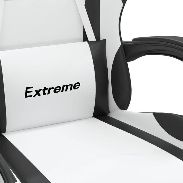 Компьютерное кресло для геймера VidaXL White-Black (349589) 546356 фото