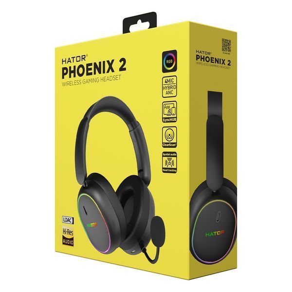 Навушники з мікрофоном Hator Phoenix 2 Wireless Black (ESH40) 573008ua фото