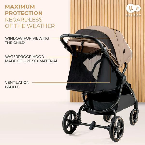 Прогулочная коляска KinderKraft Mitzy Linen Beige (KSMITZ00BEG0000) 643764 фото
