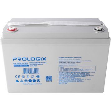 Аккумулятор для ИБП/инвертора Prologix GEL 12V 100AH ​​(PL12-100GEL) 577234ua фото