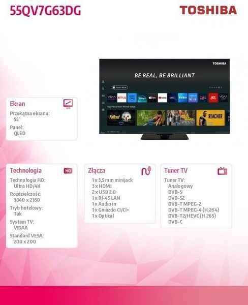 Телевизор Toshiba 55QV7G63DG 644228 фото