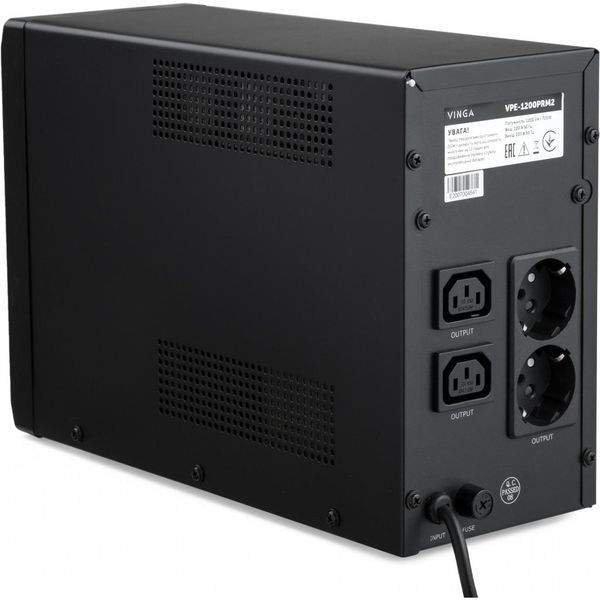 Линейно-интерактивный ИБП Vinga LED 1200VA metal case (VPE-1200PRM2) 641056ua фото