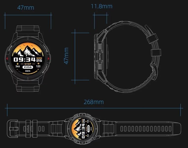 Смарт-годинник Mibro GS Active Black 614488 фото