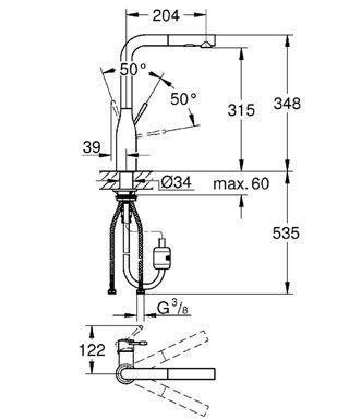 Смеситель для кухонной мойки Grohe Essence 30270000 592220 фото