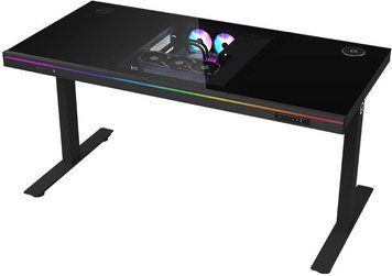 Геймерский игровой стол Lorgar DE90G Glass Black (LRG-DE90G) 651918 фото