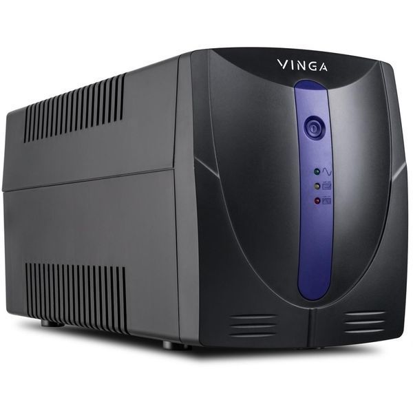 Линейно-интерактивный ИБП Vinga LED 1200VA plastic case with USB+RJ11 (VPE-1200PU) 641058ua фото