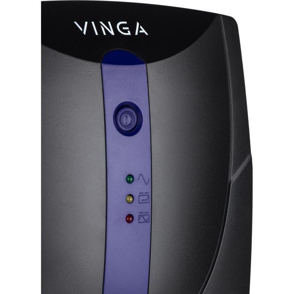 Линейно-интерактивный ИБП Vinga LED 1200VA plastic case with USB+RJ11 (VPE-1200PU) 641058ua фото