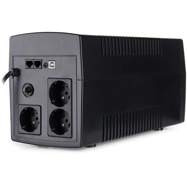 Линейно-интерактивный ИБП Vinga LED 1200VA plastic case with USB+RJ11 (VPE-1200PU) 641058ua фото