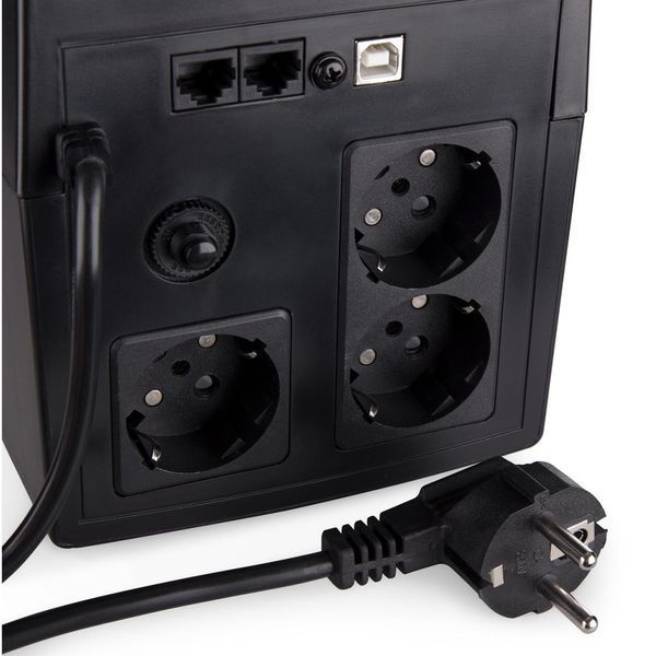 Линейно-интерактивный ИБП Vinga LED 1200VA plastic case with USB+RJ11 (VPE-1200PU) 641058ua фото