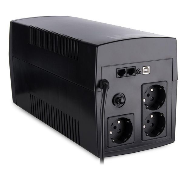 Линейно-интерактивный ИБП Vinga LED 1200VA plastic case with USB+RJ11 (VPE-1200PU) 641058ua фото