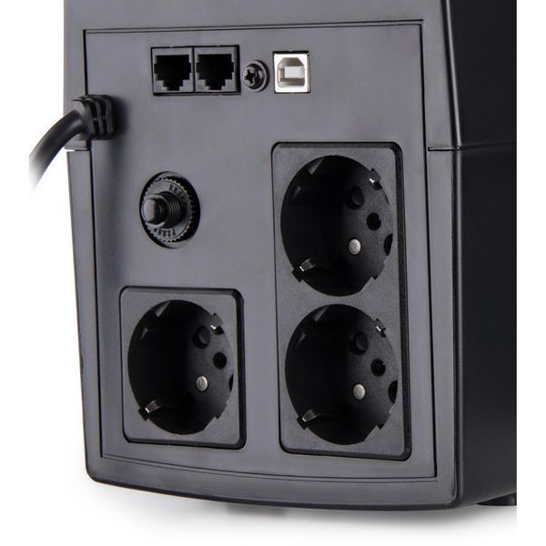 Линейно-интерактивный ИБП Vinga LED 1200VA plastic case with USB+RJ11 (VPE-1200PU) 641058ua фото