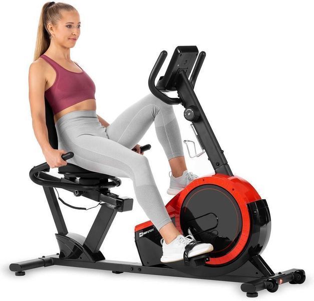 Велотренажер механічний Hop-Sport HS-060L Pulse Black/Red 603605 фото