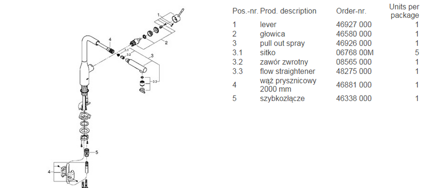 Смеситель для кухонной мойки Grohe Essence 30270000 592220 фото