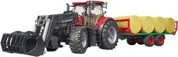 Іграшковий трактор, навантажувач, екскаватор Bruder Case IH Optum 300CVX Трактор з причепом для тюків (03198) 643948 фото