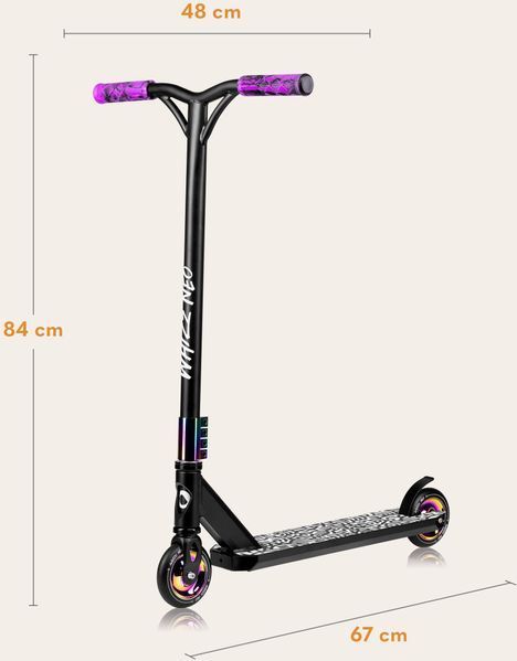Трюковой самокат Lionelo Whizz Neo Black Carbon Multicolor (LO-WHIZZ NEO BLACK CARBON MULTICOLOR) 644152 фото