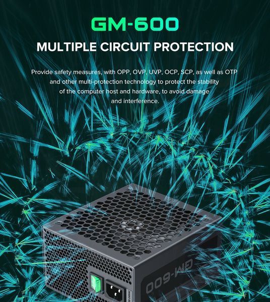 Блок живлення GameMax GM-600 Modular Black 627730ua фото