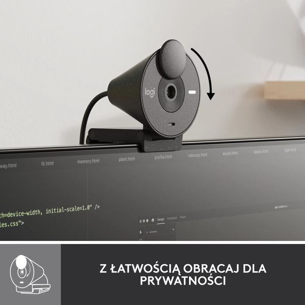 Веб-камера Logitech Brio 300 FHD Graphite (960-001436) 462865 фото