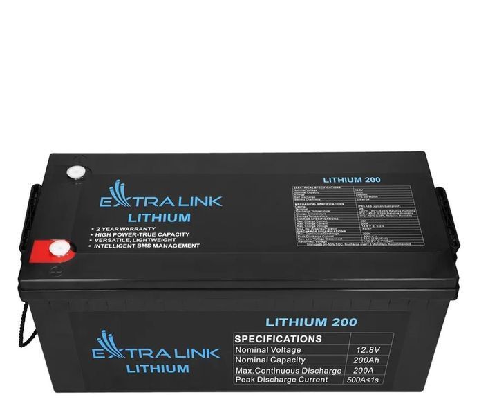 Акумулятор для ДБЖ Extralink LiFePO4 12.8V 200Ah (EX.30479) 507564ua фото