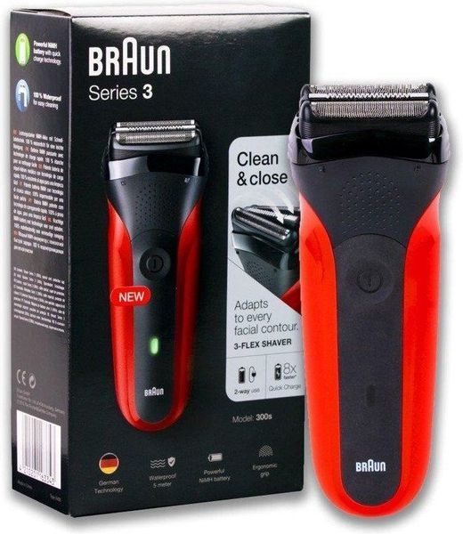 Електробритва чоловіча Braun Series 3 300s Red 312486 фото