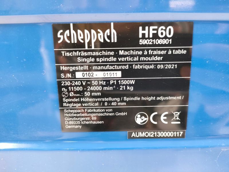 Фрезерный станок Scheppach HF60 (SCH5902106901) 554395 фото