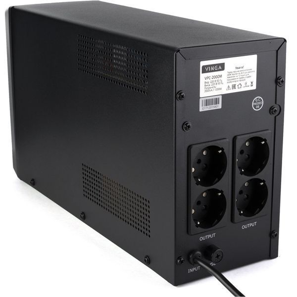 Резервний UPS Vinga LCD 1500VA metal case (VPC-1500M) 641439ua фото