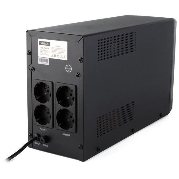 Резервный UPS Vinga LCD 2000VA metall case (VPC-2000M) 641440ua фото
