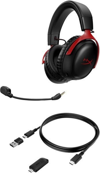 Навушники з мікрофоном HyperX Cloud III Wireless Black/Red (77Z46AA) 507391ua фото