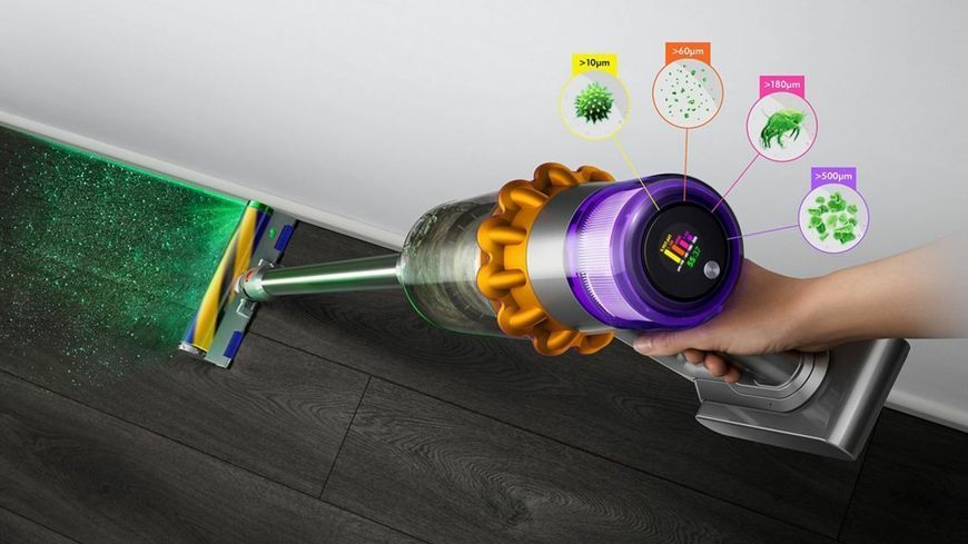 Вертикальний + ручний пилосос (2в1) Dyson V15 Detect Absolute 2023 Gold/Gold (447000-01) 528400 фото