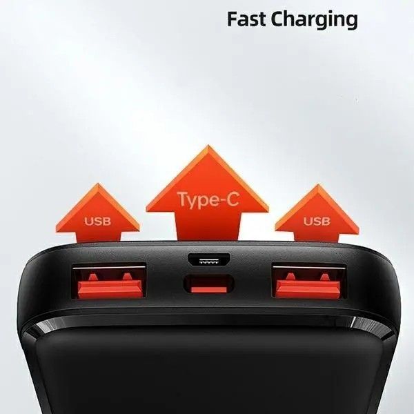 Внешний аккумулятор (павербанк) Usams PB58 10000mAh 22.5W Black (10KCD16101) 616758 фото