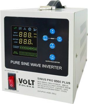 Гібридний ДБЖ/інвертор Volt Polska Sinus Pro 850 E Plus (3SPM08012M) 649023 фото