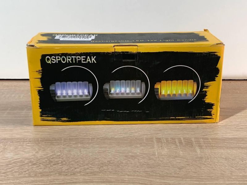 Набір 12 світлодіодних акумуляторних свічок зі станцією LED QSPORTPEAK 10000597 фото