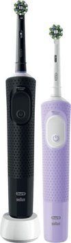 Набір із 2-х електричних зубних щіток Oral-B Vitality Pro D103 Duo Black/Purple 557847 фото