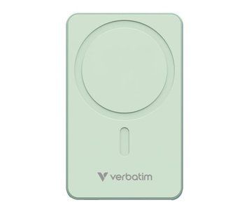 Внешний аккумулятор (павербанк) Verbatim Charge n Go Essentials Magnetic Wireless 5000 MAh Green (32226) 615179 фото