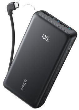 Зовнішній акумулятор (павербанк) Anker Zolo 20000mAh Built-In USB-C Black (A110EH11) 650211 фото