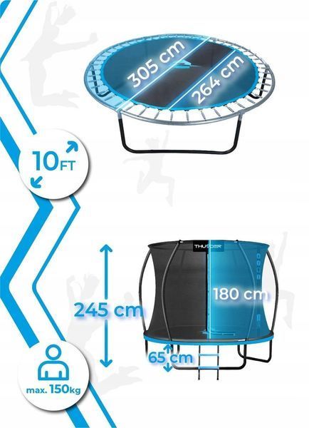 Батут Thunder Inside Ultra 10ft Blue 602513 фото