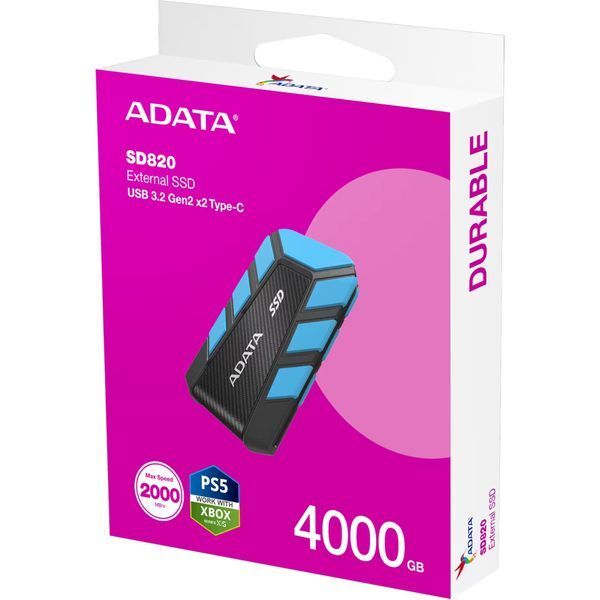 SSD накопичувач Adata SD820 4 TB Blue (SD820-4000G-CBU) 640349ua фото
