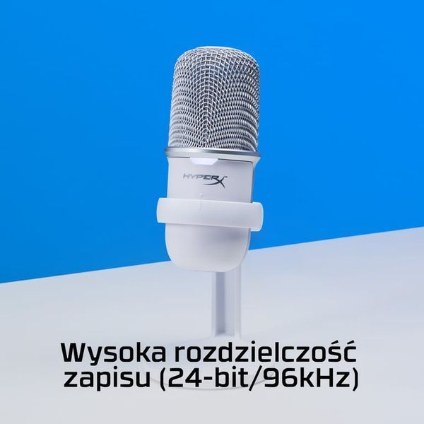 Микрофон для ПК/для стриминга, подкастов HyperX SoloCast White (MIK-HYX-007) 526721 фото